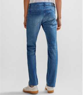 BOSS Heren Boss Maine3 Regular-Fit jeans in blauw