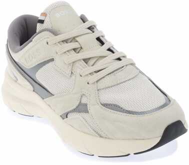 BOSS Heren Boss Owen hardlooptrainers in Beige - EU 39/ UK 6
