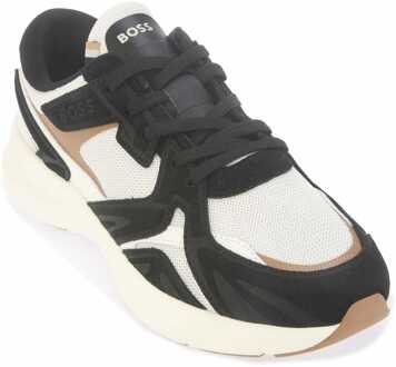 BOSS Heren Boss Owen hardlooptrainers in Charcoal Houtskool - EU 39/ UK 6