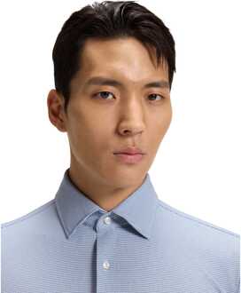 BOSS Heren Boss P-Hank-Kent-C1-222 Slim Fit overhemd in blauw