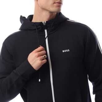 BOSS Heren Boss Saggynos Zip Hoodie in Donkerblauw