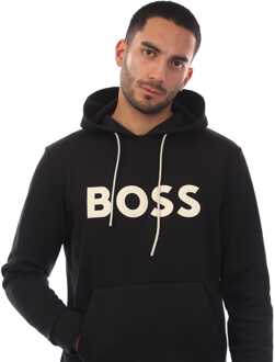 BOSS Heren Boss Soody Zone Sweatshirt in Zwart - maat L