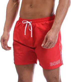 BOSS Heren Boss Starfish Zwemshort in Rood - maat