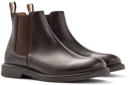 BOSS Heren Boss Tunley Chelsea Laarzen in Bruin - EU 39/ UK 6