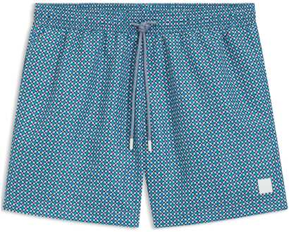 BOSS Heren Boss Vibe Gedrukte Logo Zwemshort in Blauw - 2XL