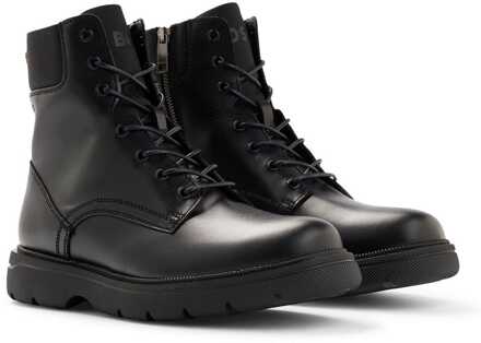 BOSS Heren C.P. Company Light Fleece Logo Crewneck Sweatshirt in zwart - maat EU 39/ UK 6