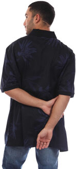 BOSS Heren C-Parris gebloemd jacquard poloshirt (Blauw) - 4XL