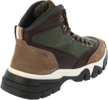 BOSS Heren Chester Contrast Suede Enkellaarsjes (Groen/bruin) Camouflage - EU 39/ UK 6
