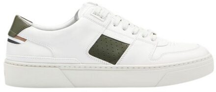 BOSS Heren Gary Leren Tennisschoenen (Wit/Zwart)
