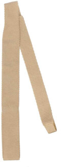 BOSS Heren Gebreide Stropdas (Beige) - maat