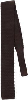 BOSS Heren Gebreide Stropdas (Bruin)