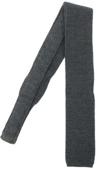 BOSS Heren Gebreide Stropdas (Zilver) - One Size