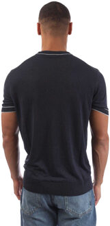 BOSS Heren H-Jiovanni Sweater Top met korte mouwen (Blauw)