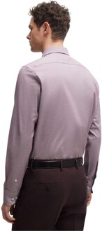 BOSS Heren H-Joe Regular Overhemd (Rood) - maat