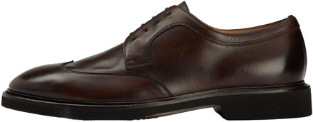 BOSS Heren Jerrard Leren Derby Schoenen (Donkerbruin)
