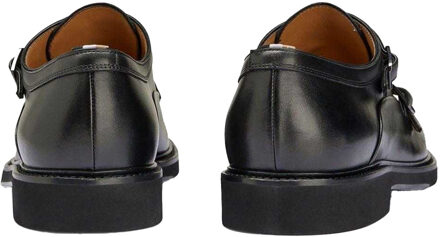BOSS Heren Jerrard Leren Dubbele Monk Strap Oxford Schoenen (Zwart)