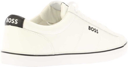 BOSS Heren Jodie Leren Tennistrainers (Wit) - EU 39/ UK 6
