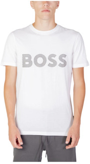 BOSS Heren Klassiek Katoenen T-Shirt Boss , White , Heren - Xl,L,M