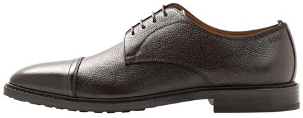 BOSS Heren Lisbon Leren Derby Schoenen (Bruin)