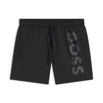 BOSS Heren Logo Geprinte Zwemshorts (Grijs) - S