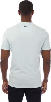 BOSS Heren Logo T-shirt met kraag (Blauw) - maat