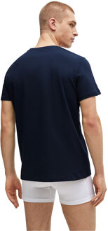 BOSS Heren Logo T-shirt met ronde hals (Donkerblauw)