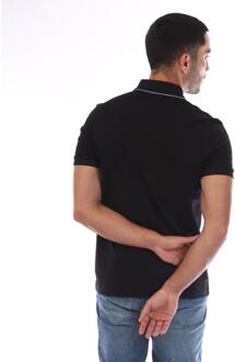 BOSS Heren Paule 4 Slim Poloshirt (Zwart) - maat L