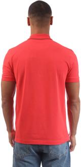 BOSS Heren Paule 4 Tonaal Logo Slim Poloshirt (Rood)