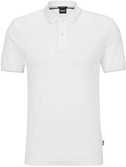 BOSS Heren Phillipson 115 Poloshirt (Wit) - L