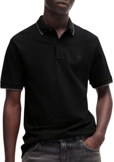 BOSS Heren Polo Zwart Katoen Hugo Boss , Black , Heren - M,S