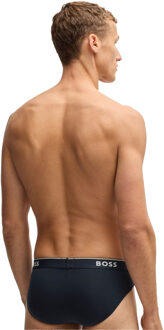 BOSS Heren Power Boxers (Pakket van 3) (Blauw)