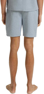 BOSS Heren Pyjamashort met geborduurd wafelembleem (Blauw)