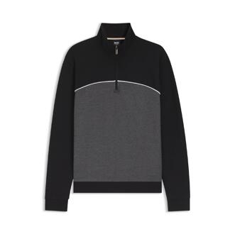 BOSS Heren Quarter Zip Sweatshirt (Zwart)