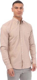 BOSS Heren S-Roan Overhemd (Beige) - maat