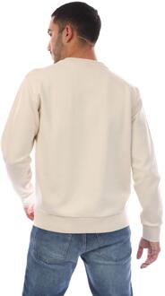 BOSS Heren Salbo Logo Stretch Sweatshirt (Gebroken wit) - maat L
