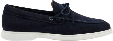 BOSS Heren Sienne Cow Leather Mocassins (Donkerblauw)