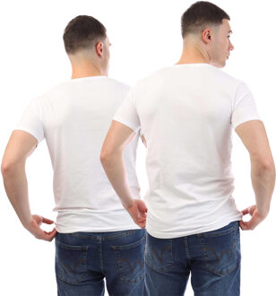 BOSS Heren Spirit T-shirt (Set van 2) (Wit) - M