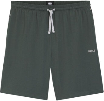 BOSS Heren Stretch Logo Lounge Shorts (Groen) - 2XL