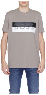 BOSS Heren T-shirt Lente/Zomer Collectie Boss , Beige , Heren - L,M,S