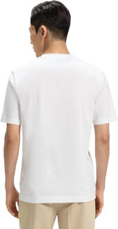 BOSS Heren Thompson 02 Jersey Katoen Regular T-Shirt (Wit) - 3XL