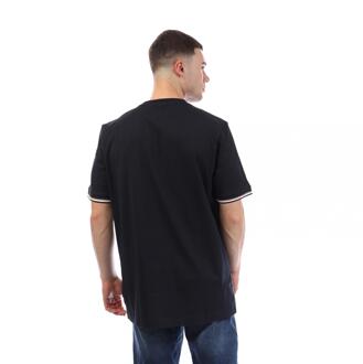 BOSS Heren Thompson Handtekening Gestreept T-Shirt (Donkerblauw) - maat 3XL