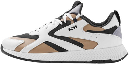 BOSS Heren Titanium Leren Hardlooptrainers (Beige) - maat EU 39/ UK 6