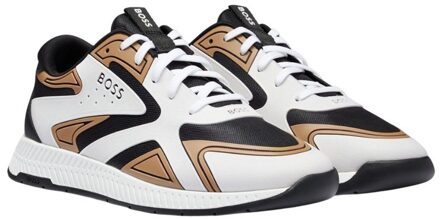BOSS Heren Titanium Leren Hardlooptrainers (Beige) - maat