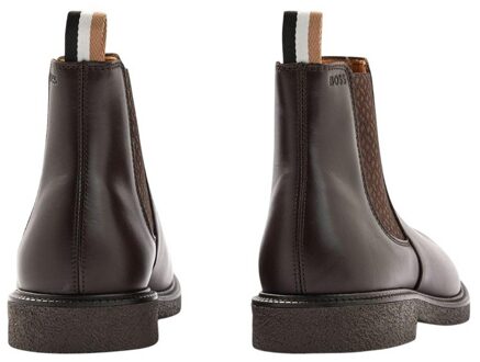 BOSS Heren Tunley Leren Chelsea Laarzen (Bruin) - maat