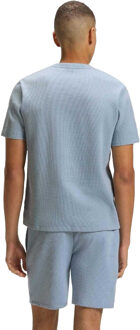 BOSS Heren Wafel gebreide pyjamatop (Blauw)