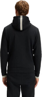 BOSS Heren Zone Stripe Detail Volledige Rits Hoodie (Zwart) - 4XL