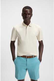 BOSS Herenpolo Boss C-Parris met dubbel monogram in beige - XL