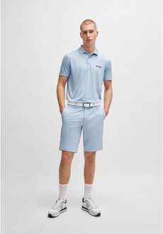 BOSS Herenpolo Boss Paddytech Contrast Logo in Paars - 2XL