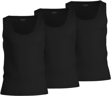 BOSS Hugo Boss Tanktop Geborduurd Logo 3-pack Zwart - XL