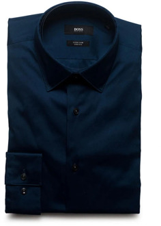 BOSS Italiaans Stretch Overhemd Boss , Blue , Heren - 2Xl,L,M